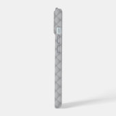 エレガントでスタイリッシュなホワイトテクスチャー iPhone 15ケース (左側面)