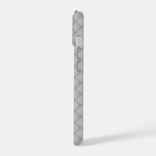 エレガントでスタイリッシュなホワイトテクスチャー iPhone 15ケース (左側面)