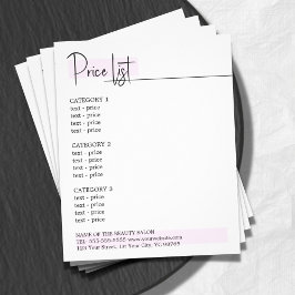 エレガントでスタイリッシュなホワイトローズビューティーメニュー チラシ