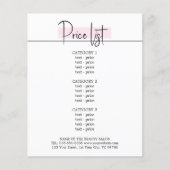 エレガントでスタイリッシュなホワイトローズビューティーメニュー チラシ (正面)