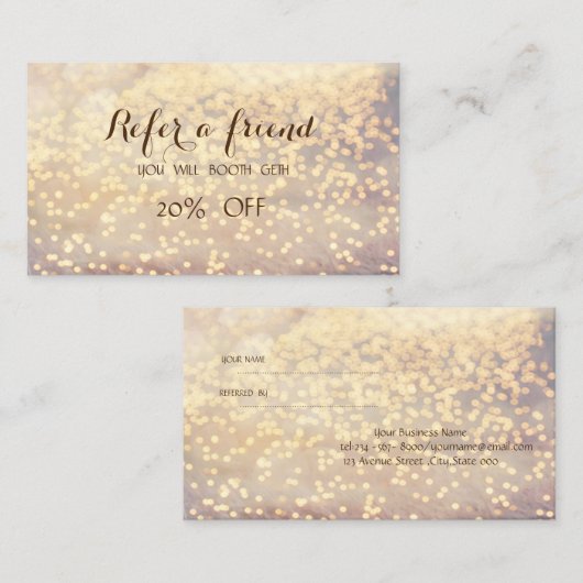 エレガントでスタイリッシュなボケの紹介カード 紹介カード (正面/裏面)