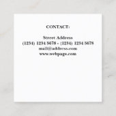 エレガントでスタイリッシュなロイヤリティの顧客カード ロイヤリティカード (裏面)