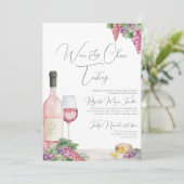 エレガントでスタイリッシュなワインチェックパーティー 招待状 (スタンド正面)