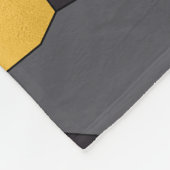 エレガントでスタイリッシュな金ゴールドの灰色および黒いモザイク フリースブランケット (角)