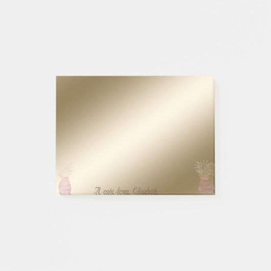 エレガントでスタイリッシュ、ガーリー、パイナップル ポストイット (正面)