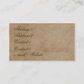 エレガントでストライプなタン 名刺 (裏面)