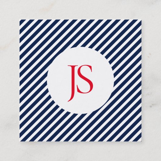 エレガントでストライプなパターンロイヤリティの青 ロイヤリティカード (裏面)