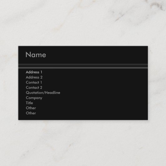 エレガントでストライプな名刺 名刺 (正面)