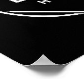 エレガントでスマートなブラックQRコードロゴデザイン ポスター (角)