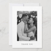 エレガントでタイムレスな結婚式の写真の形見 サンキューカード (正面)