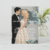 エレガントでタイムレスな結婚式招待状のデザイン 招待状 (スタンド正面)