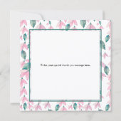 エレガントでチャーミングな藤の花 サンキューカード (裏面)