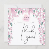 エレガントでチャーミングな藤の花 サンキューカード (正面)