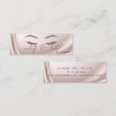 エレガントでトレンディなチックな輝きのある、グリッターまつげ、メイクアップ スキニー名刺 (正面/裏面)