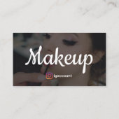 エレガントでトレンディなデザインのメイクアップアーティスト 名刺 (裏面)