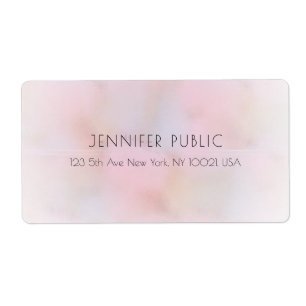 エレガントでトレンディなパステルカラーのモダンテンプレート ラベル