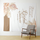 エレガントでトレンディなパンパス草　白と茶色 タペストリー (インサイチュ(横))