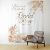 エレガントでトレンディなパンパス草　白　茶色 タペストリー (インサイチュ)