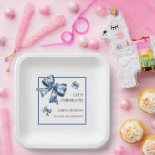 エレガントでトレンディなリボン 2025年卒業生クラス ペーパープレート (パーティー)