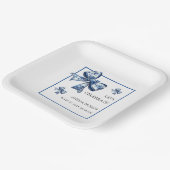 エレガントでトレンディなリボン 2025年卒業生クラス ペーパープレート (傾斜あり)