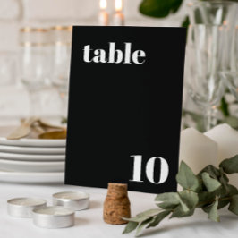 エレガントでトレンディな結婚式のテーブル番号 招待状