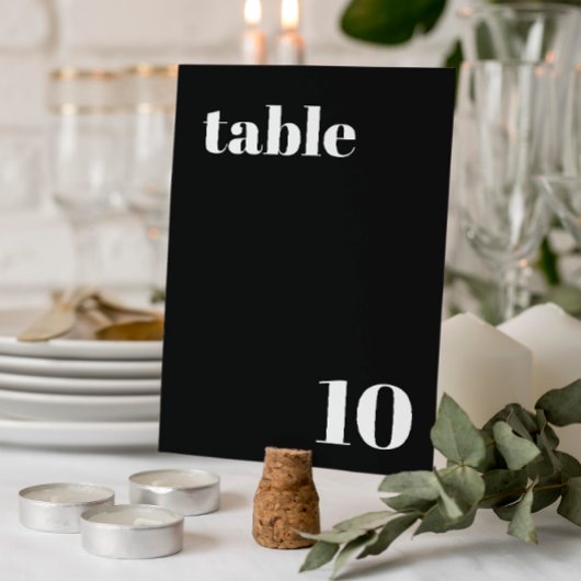 エレガントでトレンディな結婚式のテーブル番号 招待状