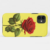 エレガントでトレンディな赤いバラの花 Case-Mate iPhoneケース (裏面(横))