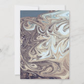 エレガントでトレンディーなアーティスティック ウェディング 招待状 (裏面)