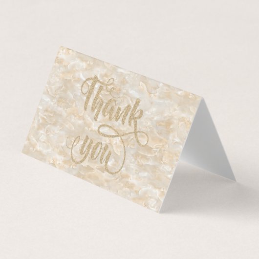 エレガントでトレンディーな涼しい大理石の感謝カード 名刺 (正面)