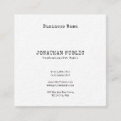 エレガントでノスタルジックでクラシックな一見のシンプルでシックな平野 スクエア名刺 (正面)