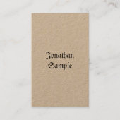 エレガントでノスタルジックなレトロのヴィンテージの実質のクラフトの贅沢 名刺 (正面)