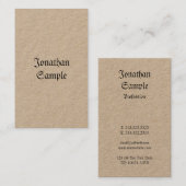 エレガントでノスタルジックなレトロのヴィンテージの実質のクラフトの贅沢 名刺 (正面/裏面)