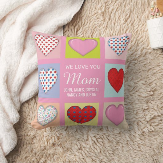 エレガントでハートフルな母の日のデザインピロー クッション (ブランケット)