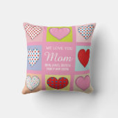 エレガントでハートフルな母の日のデザインピロー クッション (裏面)