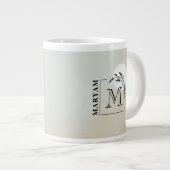 エレガントでパーソナライズされたマスジッド・アル・ナバウィ イード・ムバラク ジャンボコーヒーマグカップ (正面右)