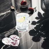 エレガントでパーソナライズされた花のウェディングコースター ペーパーコースター