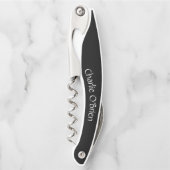 エレガントでパーソナライズな名前および姓 ソムリエナイフ (正面)