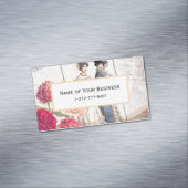 エレガントでビクトリアンなファッションの短命なもののコラージュ マグネット名刺 (インサイチュ)