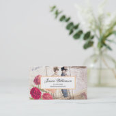 エレガントでビクトリアンなファッションの短命なもののコラージュ 名刺 (スタンド正面)