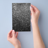 エレガントでフェイクで黒いグリッター チラシ (ハンドル)