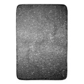 エレガントでフェイクで黒いグリッター バスマット (正面縦)