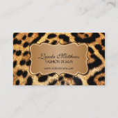 エレガントでフェイクなヒョウの毛皮 名刺 (正面)