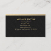 エレガントでフェイクな金ゴールドおよびイベント・プランナの名刺 名刺 (裏面)