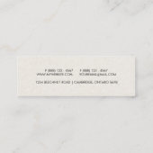 エレガントでフェイクな金ゴールドのグリッター スキニー名刺 (裏面)