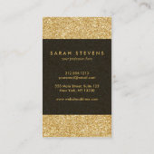 エレガントでフェイクな金ゴールドのグリッター 名刺 (裏面)