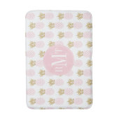 エレガントでフェイクな金ゴールドの熱帯パイナップルパターン バスマット (正面縦)