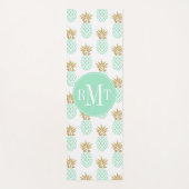 エレガントでフェイクな金ゴールドの熱帯パイナップルパターン ヨガマット (正面)