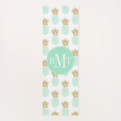 エレガントでフェイクな金ゴールドの熱帯パイナップルパターン ヨガマット (裏面)