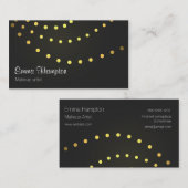 エレガントでフェイクな金ライトは点カードをひもでつなぎます 名刺 (正面/裏面)