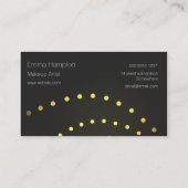 エレガントでフェイクな金ライトは点カードをひもでつなぎます 名刺 (裏面)